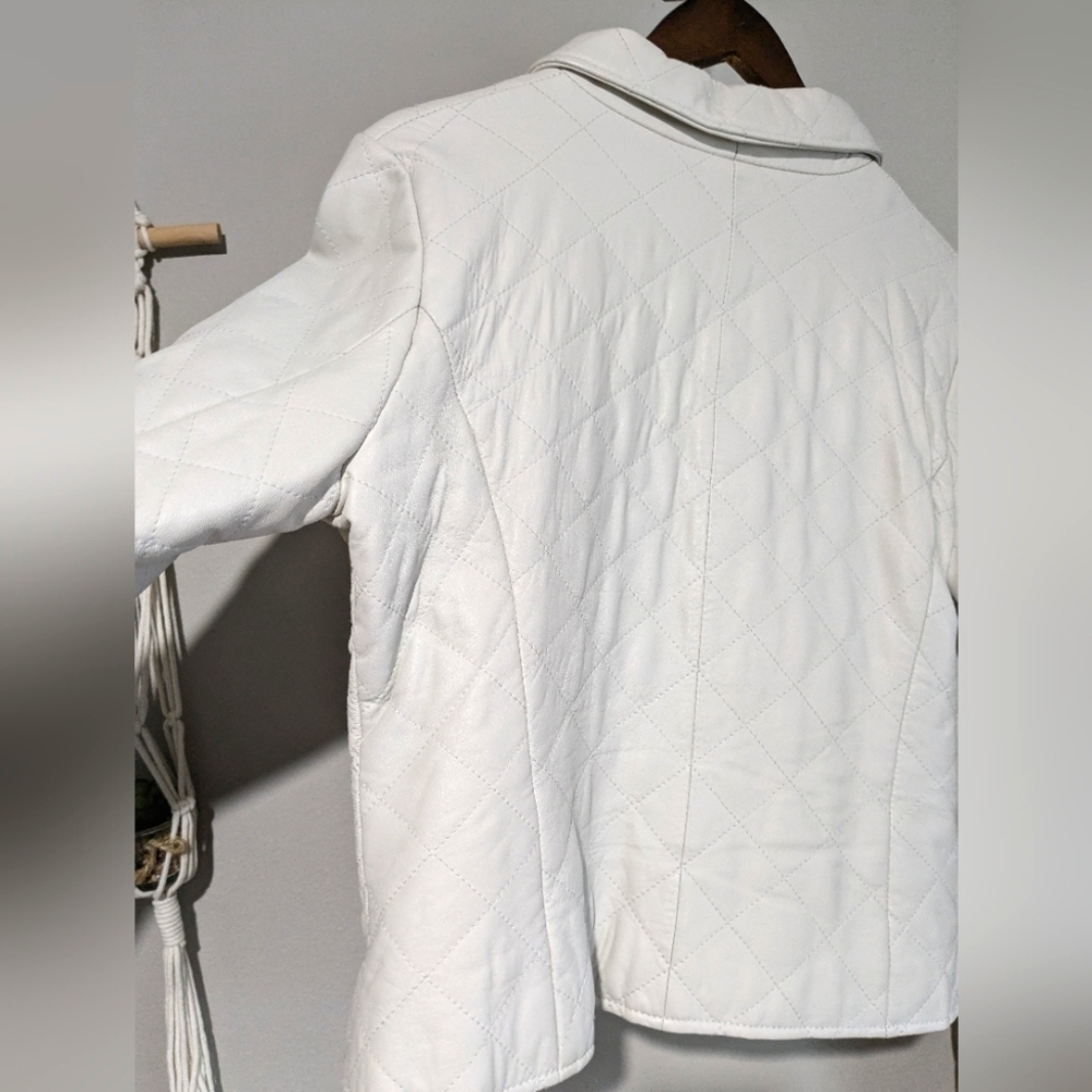 Wilsons Leather White Quilted Jacket - Picture 9 of 16